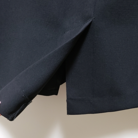 Vintage Pierre Cardin Classic Black Sleeveless Midi Dress Lined Back ZipSize 14 - Picture 6 of 9